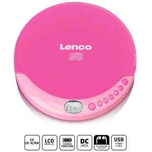 Lenco Portable CD Player - Pink - CD-011 Lenco Portable CD Player - Pink - CD-011