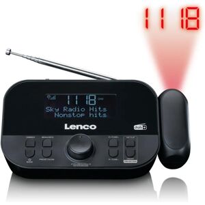 Lenco CR-615BK Radio Clock - Dual Alarm, Projection, Black Lenco CR-615BK Radio Clock - Dual Alarm, Projection, Black