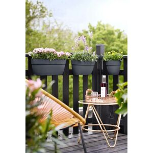 Elho - Outdoor Plastic Plant Pot - Anthracite - Garden Decor Elho - Outdoor Plastic Plant Pot - Anthracite - Garden Decor