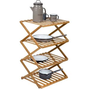 Bo-Camp Opvouwbare Bambus Kampeer Kast - 4 Planken Bo-Camp Opvouwbare Bambus Kampeer Kast - 4 Planken