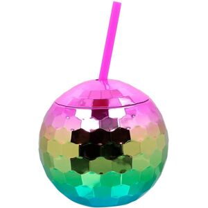 Générique GOBELET BOULE DISCO AVEC PAILLE - disco ball cup - Publicité Générique GOBELET BOULE DISCO AVEC PAILLE - disco ball cup - Publicité