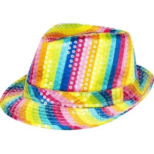 Chapeau Trilby Arc-en-ciel à Paillettes Boland - Accessoire de déguisement Chapeau Trilby Arc-en-ciel à Paillettes Boland - Accessoire de déguisement