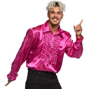 My Other Me XL Hot Pink Satin Disco Hemd - Hemd My Other Me XL Hot Pink Satin Disco Hemd - Hemd