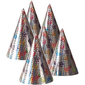 Jadeo 6 Star Holographic Party Hats - Party Hats Jadeo 6 Star Holographic Party Hats - Party Hats