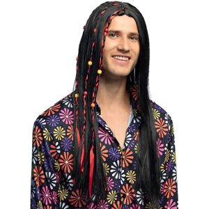 Boland 86368 Hippie Long Black Wig - Adult Unisex Costume Boland 86368 Hippie Long Black Wig - Adult Unisex Costume