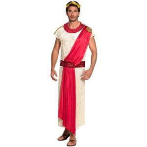 Boland Nero Römischer Kaiser Kostüm Deluxe - Herren, Rot-Weiß Boland Nero Römischer Kaiser Kostüm Deluxe - Herren, Rot-Weiß