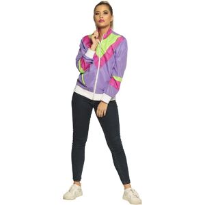 Brand Model Purple Pink Green Women's Retro Jogging Jacket - Jacket Brand Model Purple Pink Green Women's Retro Jogging Jacket - Jacket