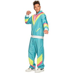 Buttinette Unisex 80s Trainingspak - Turkis/Neon Grønn/Rosa Buttinette Unisex 80s Trainingspak - Turkis/Neon Grønn/Rosa