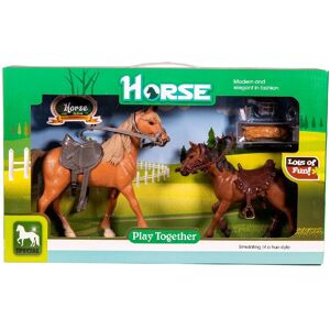 Van der Meulen 2006186 kinderfiguur - paard met veulen en accessoires Van der Meulen 2006186 kinderfiguur - paard met veulen en accessoires