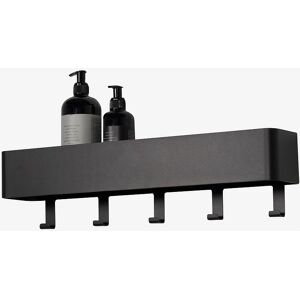 Spinder Design Multi 5 Wall Hook and Shelf - Black Spinder Design Multi 5 Wall Hook and Shelf - Black