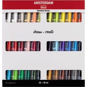 Talens Amsterdam Acrylfarben-Set - 36 Farben, 20ml Tuben Talens Amsterdam Acrylfarben-Set - 36 Farben, 20ml Tuben