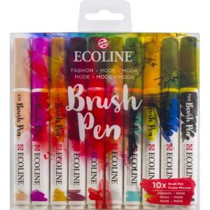 Zestaw 10 pisaków akwarelowych Ecoline od Royal Talens - Materiały do akwareli Zestaw 10 pisaków akwarelowych Ecoline od Royal Talens - Materiały do akwareli