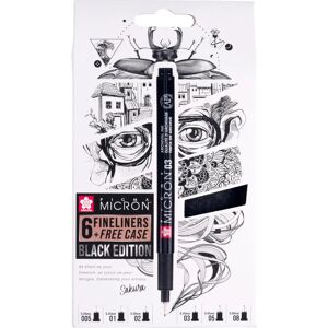 Set de 6 Stylos fins Sakura Pigma Micron avec Étui Gratuit - Publicité Set de 6 Stylos fins Sakura Pigma Micron avec Étui Gratuit - Publicité