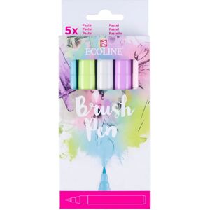 Set de 5 feutres pinceau pastel Talens Ecoline - Fournitures d'art Set de 5 feutres pinceau pastel Talens Ecoline - Fournitures d'art