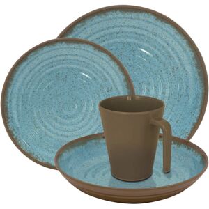 Eurotrail ETKW2046 Blau Melamin 16-teilige Tafelservice Eurotrail ETKW2046 Blau Melamin 16-teilige Tafelservice