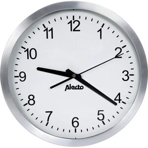 Alecto AK-10 Silver Wall Clock - Large 30cm Diameter - Silent Quartz Alecto AK-10 Silver Wall Clock - Large 30cm Diameter - Silent Quartz