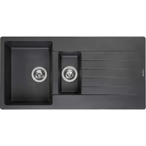 Reginox Harlem 15 Recessed Sink - Black metallic (silvery) - Reversible Reginox Harlem 15 Recessed Sink - Black metallic (silvery) - Reversible