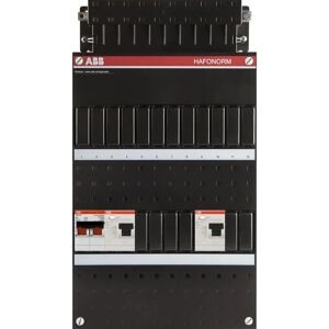 ABB HAD3030-22+H42 verdeelkast - 1 fase, 2 aardlekschakelaars, Uitbreidbaar, Hoofdschakelaar ABB HAD3030-22+H42 verdeelkast - 1 fase, 2 aardlekschakelaars, Uitbreidbaar, Hoofdschakelaar