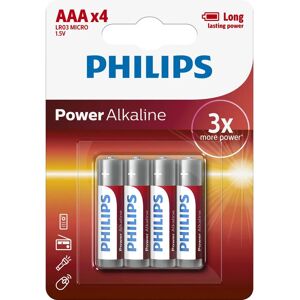 Philips Power Alkaline LR03P4B/10 husholdningsbatteri - Langvarig kraft til husholdning Philips Power Alkaline LR03P4B/10 husholdningsbatteri - Langvarig kraft til husholdning