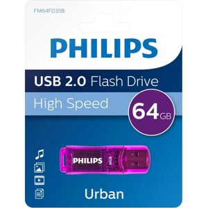 Philips USB Flash Drive - 64GB, Paars, USB 3.0 Philips USB Flash Drive - 64GB, Paars, USB 3.0