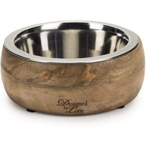 Bol pour chien en bois et acier inoxydable Mandira - 650ml - Finition naturelle - Publicité Bol pour chien en bois et acier inoxydable Mandira - 650ml - Finition naturelle - Publicité
