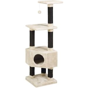 Beeztees Beeztees Figado Kratzbaum - 40x40x135 cm - Creme Beeztees Beeztees Figado Kratzbaum - 40x40x135 cm - Creme