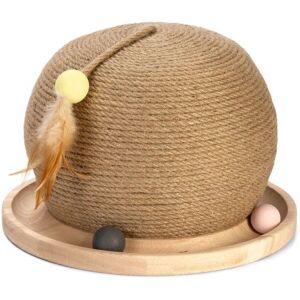 Lotte Griffoir et Boule de Jeu pour Chats - Bois - Marron - 29,5x22 cm - Publicité Lotte Griffoir et Boule de Jeu pour Chats - Bois - Marron - 29,5x22 cm - Publicité