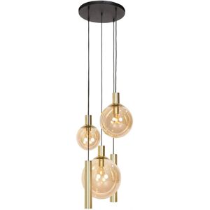 Lámpara colgante Steinhauer - Estilo clásico - Transparente, Ámbar, Latón - 3801ME Lámpara colgante Steinhauer - Estilo clásico - Transparente, Ámbar, Latón - 3801ME
