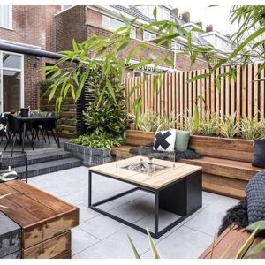 Cosi Fires Cosiloft 100 Firepit Table - Black & Teak - Firepit Table Cosi Fires Cosiloft 100 Firepit Table - Black & Teak - Firepit Table