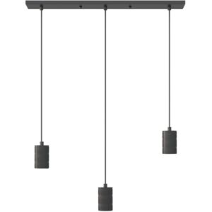 Calex Rechthoekige Hanglamp 10x70cm 3xE27 Zwart - Verlichting Calex Rechthoekige Hanglamp 10x70cm 3xE27 Zwart - Verlichting