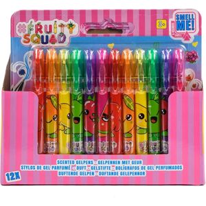 Canenco Fruity Squad Mini Stylos Gel Parfumés - Ensemble de 12 - Publicité Canenco Fruity Squad Mini Stylos Gel Parfumés - Ensemble de 12 - Publicité