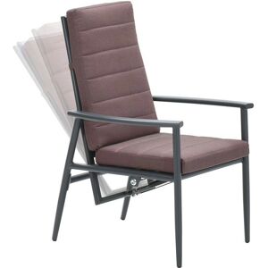 Garden Impressions Biola Verstelbare Tuinstoel - Aluminium - Donkergrijs/Rood Garden Impressions Biola Verstelbare Tuinstoel - Aluminium - Donkergrijs/Rood