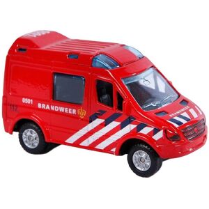 Kids Globe Brandweerauto - 8cm Veelkleuren Kids Globe Brandweerauto - 8cm Veelkleuren