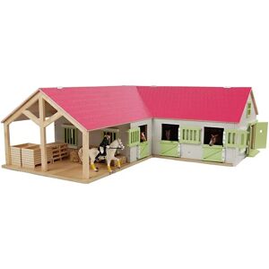 Kids Globe Roze Paardenstalletje - Speelset 1:24 Kids Globe Roze Paardenstalletje - Speelset 1:24