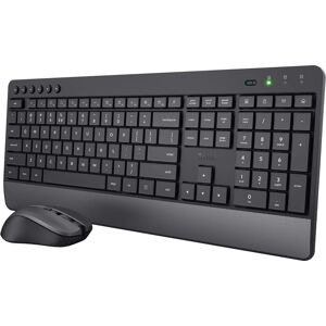 Trust Trezo Wireless Keyboard and Mouse - Ergonomic, Silent, Black Trust Trezo Wireless Keyboard and Mouse - Ergonomic, Silent, Black