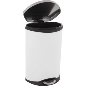 Vepa VB 921850 Cubo de basura de plástico y acero inoxidable blanco - Contenedor de residuos Vepa VB 921850 Cubo de basura de plástico y acero inoxidable blanco - Contenedor de residuos