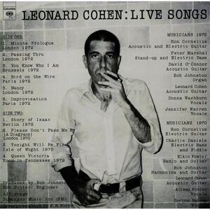 Live Songs Leonard Cohen - Winyl Live Songs Leonard Cohen - Winyl