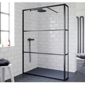 Riho Merk Walk-In Douchewand met Vast Paneel - 1400x2000 mm - Mat Zwart Riho Merk Walk-In Douchewand met Vast Paneel - 1400x2000 mm - Mat Zwart
