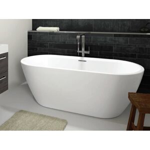 Riho Freistehende ovale Badewanne - Weiß Seidenmatt - 180x80cm - 233L Riho Freistehende ovale Badewanne - Weiß Seidenmatt - 180x80cm - 233L