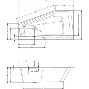 Riho Rethink Space Badewanne - 170x90cm, rechts, Acryl, 245L Riho Rethink Space Badewanne - 170x90cm, rechts, Acryl, 245L