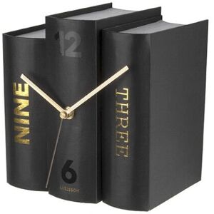 Karlsson Book Quartz Clock - Black Rectangle Karlsson Book Quartz Clock - Black Rectangle