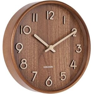 Reloj de pared redondo pequeño de madera oscura Karlsson KA5808DW Reloj de pared redondo pequeño de madera oscura Karlsson KA5808DW