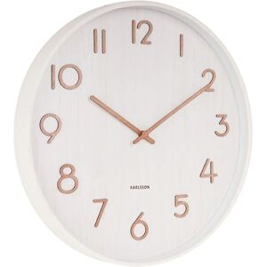 Karlsson White Wall Clock - 60cm Modern Wooden Decor Karlsson White Wall Clock - 60cm Modern Wooden Decor
