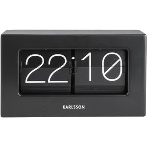 Karlsson Model KA5620BK Zwart Matte Flip Tafelklock - Tafelklock Karlsson Model KA5620BK Zwart Matte Flip Tafelklock - Tafelklock