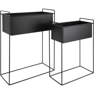 Present Time - Set van 2 metalen plantensteunen - Zwart Present Time - Set van 2 metalen plantensteunen - Zwart