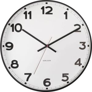 Karlsson New Classic Wall Clock - 40cm Quartz - Metal - White Karlsson New Classic Wall Clock - 40cm Quartz - Metal - White