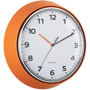 PRESENT TIME Retro Modern Vægur - 34cm - Orange PRESENT TIME Retro Modern Vægur - 34cm - Orange