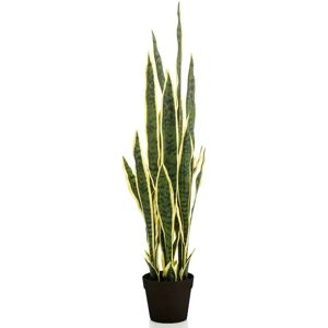 vidaXL Emerald Sanseveria Artificial Plant - 97cm - Interior Decor vidaXL Emerald Sanseveria Artificial Plant - 97cm - Interior Decor