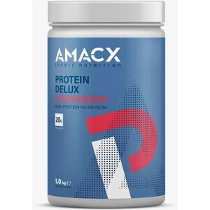Amacx Protein Delux saveur fraise 1 kg - Shake protéiné - Publicité Amacx Protein Delux saveur fraise 1 kg - Shake protéiné - Publicité