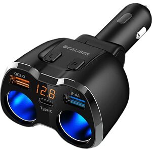 Caliber CARGADOR COCHE - Cargador coche para mechero 3 USB y 2 tomas Caliber CARGADOR COCHE - Cargador coche para mechero 3 USB y 2 tomas